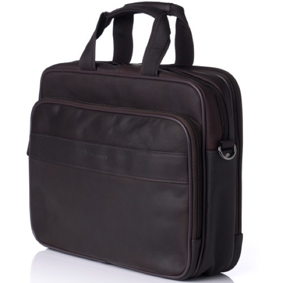 ALPINE SWISS MESSENGER BAG COLOMBIAN LEATHER 15.6” LAPTOP BRIEFCASE PORTFOLIO - Picture 3 of 10